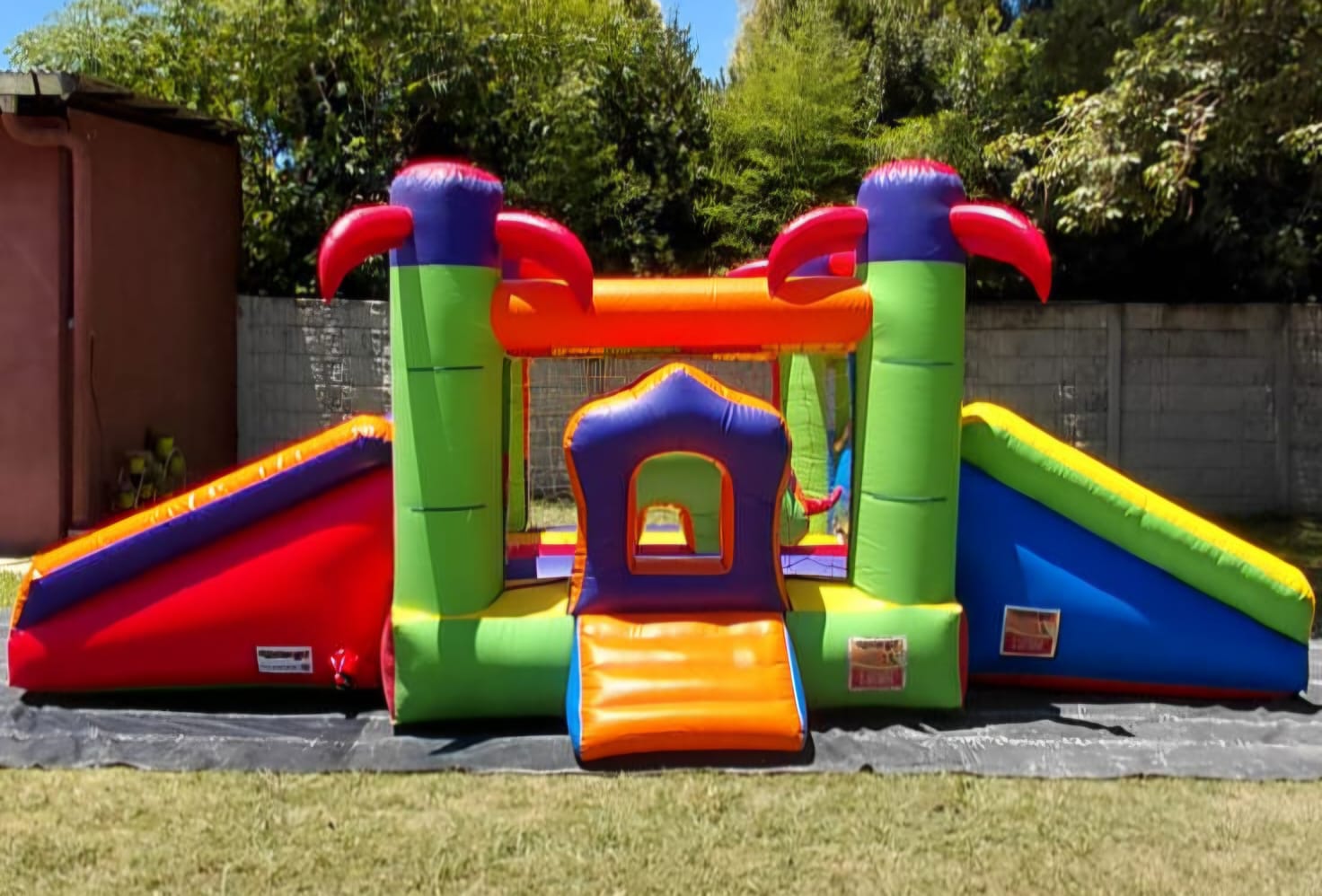 Castillo inflable doble tobogán 2,5x6,5